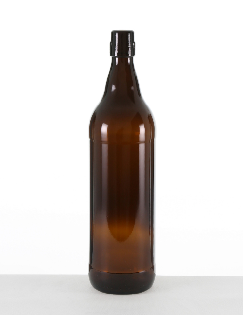 Lochmundflasche 1,0 ltr. braun BV-Mdg.