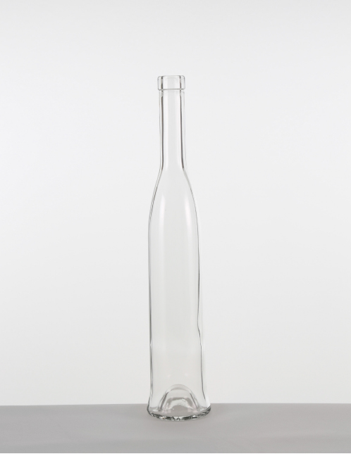 Bajazzo-Flasche 0,5 ltr. weiß Band-Mdg.