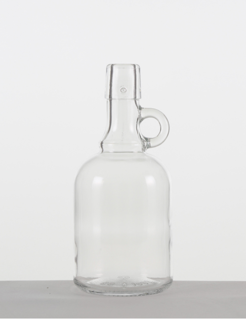 Gallonen-Flasche mit Henkel 0,5 ltr. weiß BV-Mdg.