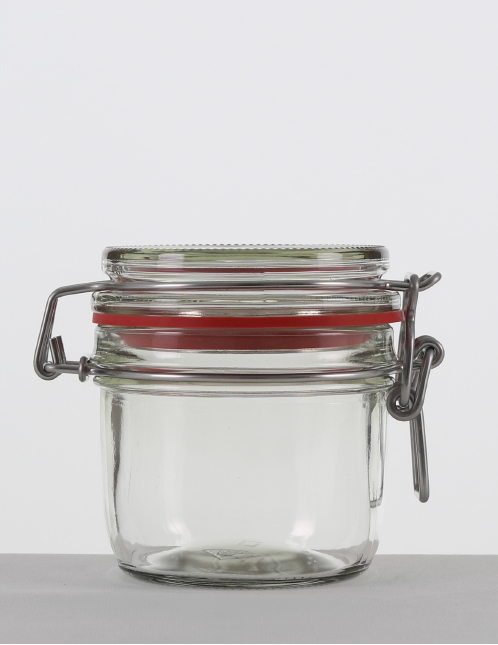 Drahtbügelglas 255 ml weiß inkl. Verschluss