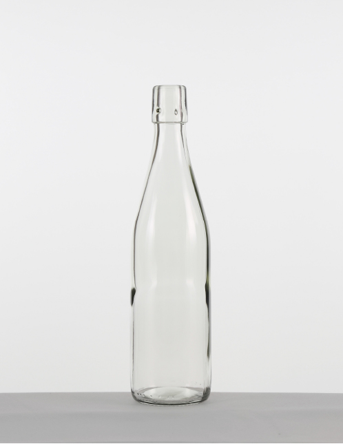 Spirituosen-Flasche 0,5 ltr. weiß Lochm.