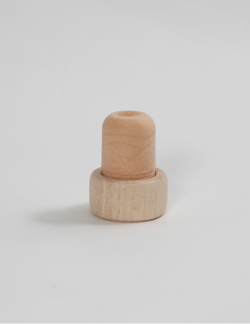 Holzgriffkorken mit Kunststoffstopfen 19,5 mm