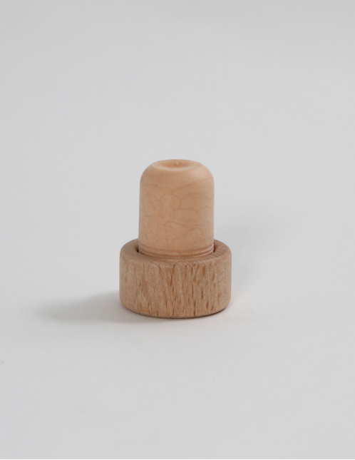 Holzgriffkorken mit Kunststoffstopfen 19 mm