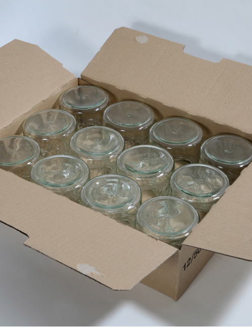 Bayerisches Honigglas 405 ml weiß TO 82 im Karton