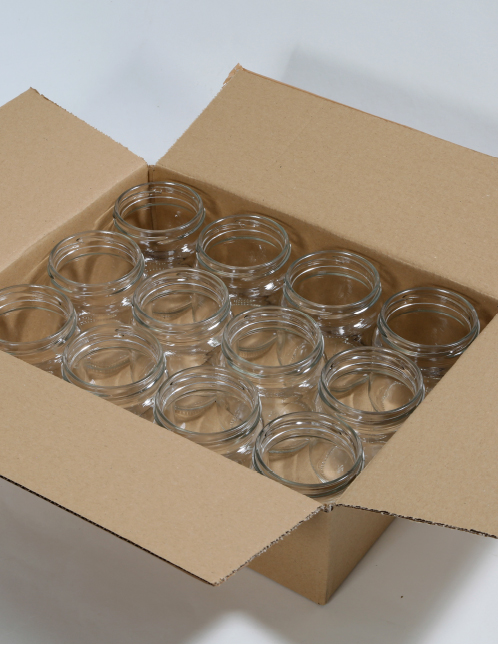 Weithalsglas 210 ml weiß TO 66 im Karton