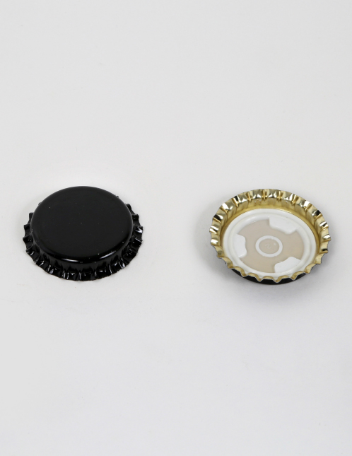 Kronenkorken schwarz neutral 29 mm